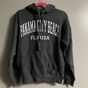 Panama City Beach Florida Hoodie Mens Small Gray US Vintage Athletic Dep